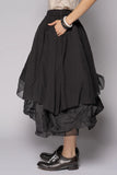 DOGSTAR KINA GATHER SKIRT black
