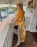 Leparispetit hi low tunic with queen bee print gold