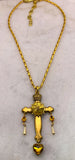 Ghost and Lola Cross & Crown Necklace