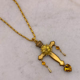 Ghost and Lola Cross & Crown Necklace