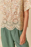 Indi & Cold Printed Embroidered Poplin Top - Stay Wild Collective  Shirt