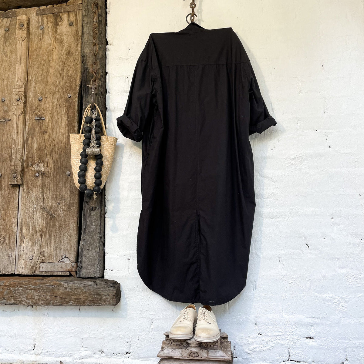 Tuxedo top shirt dress