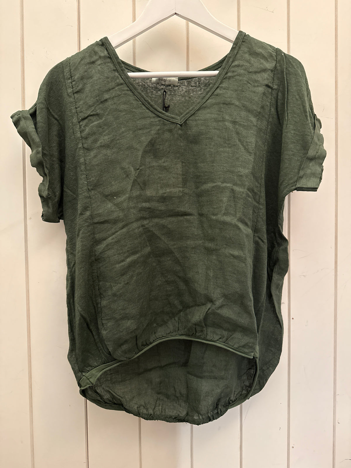 Frederic linen tees with elastic hem