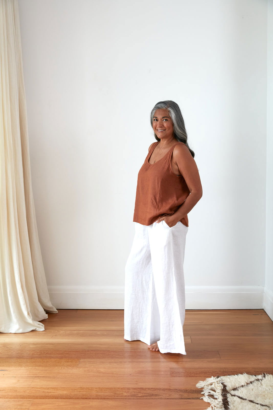 Montaigne Jolie linen tank
