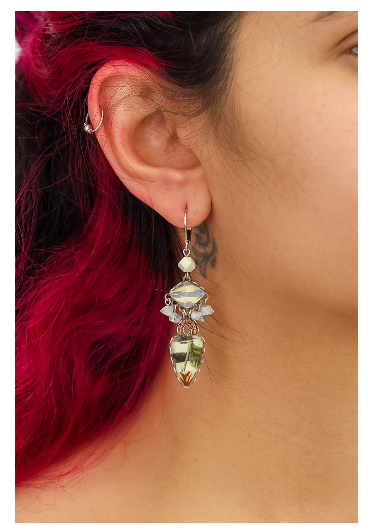 Ayala bar Neptune's Garden Set, Glass Hanging Earrings, Agar R2409
