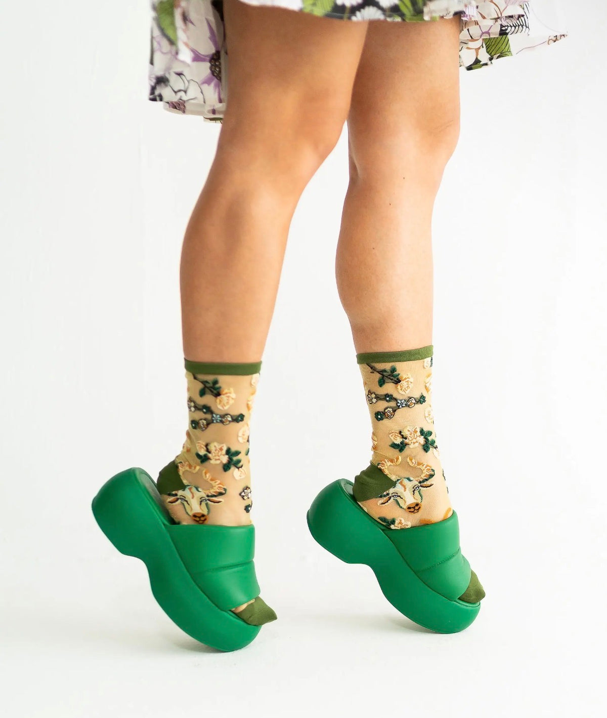 Taurus zodiac shimmer sheer socks