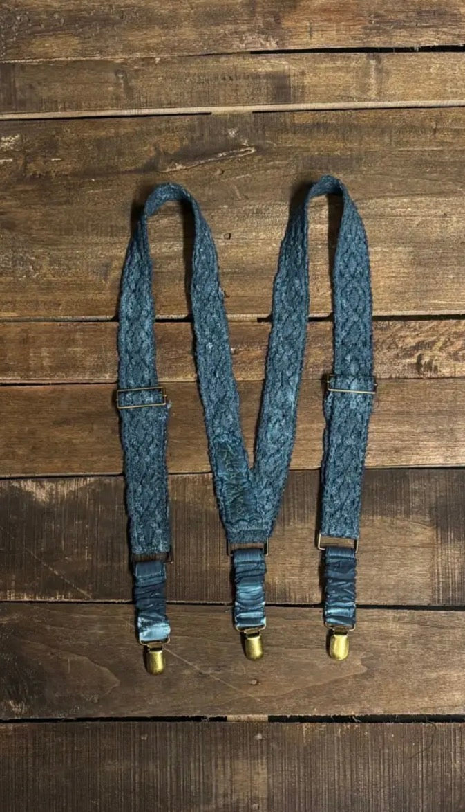 Jaded gypsy hand dyed lace suspenders