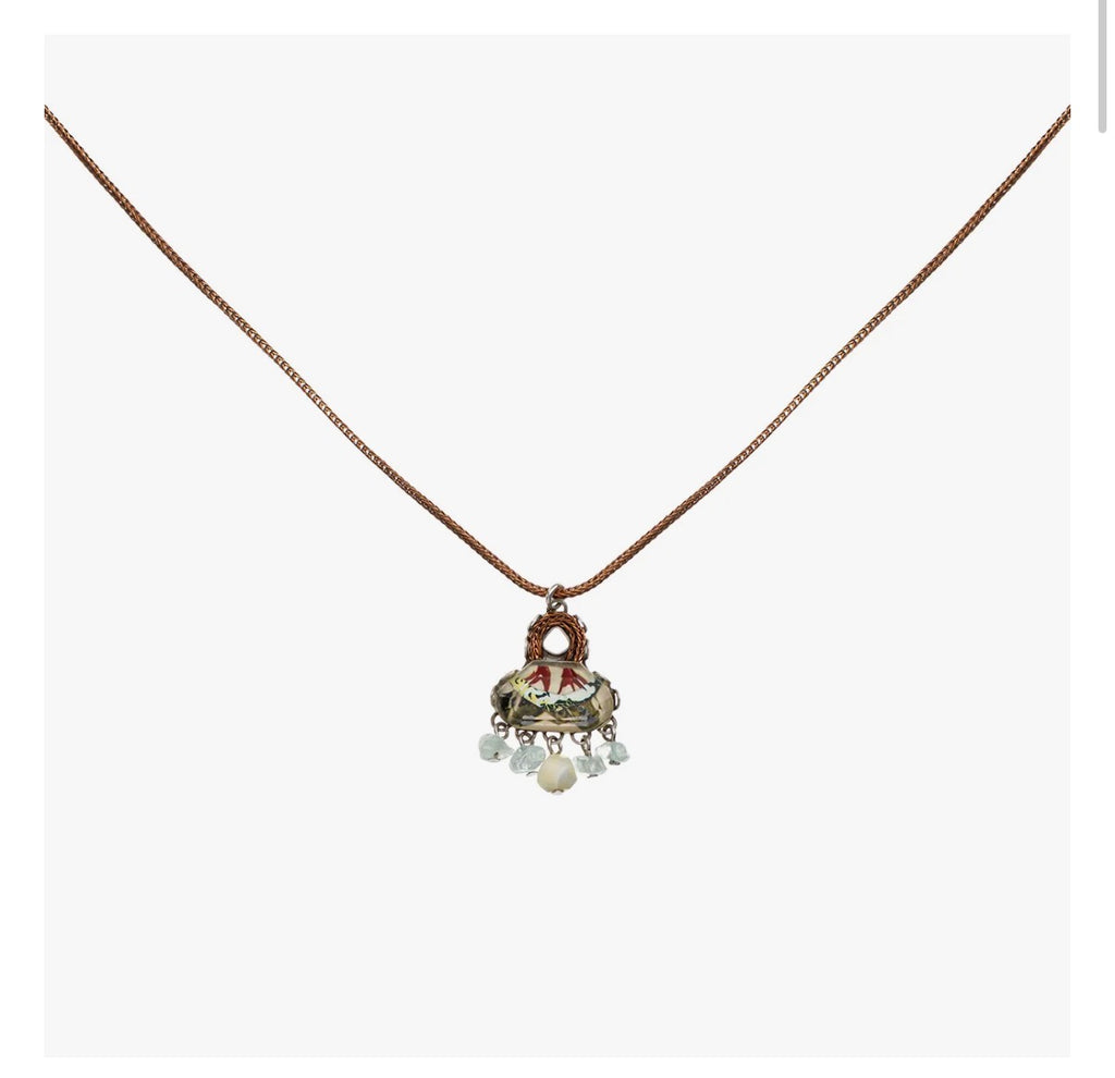 Ayala bar Neptune's Garden Set, Glass Necklace, Kombu R3644