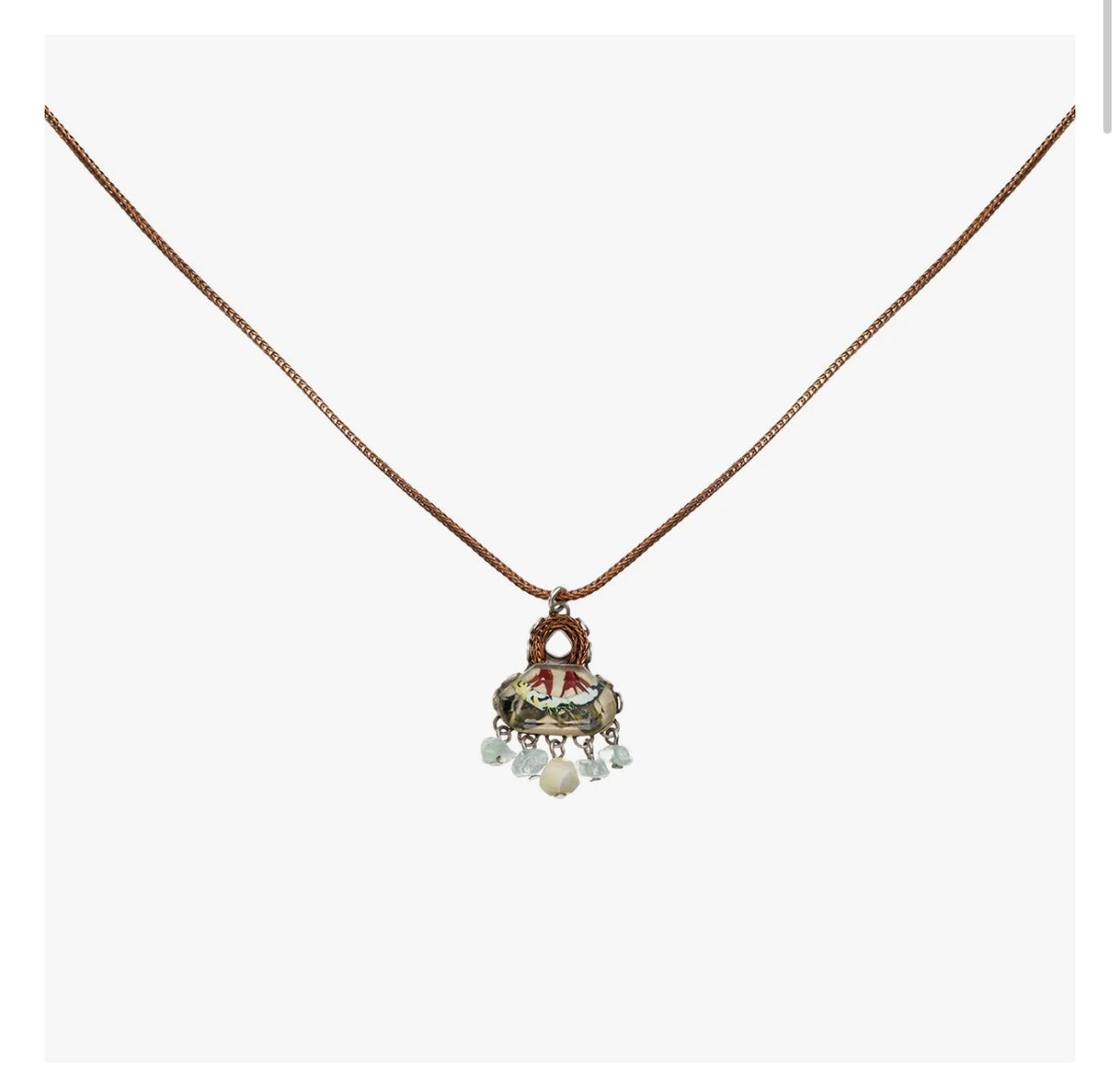 Ayala bar Neptune's Garden Set, Glass Necklace, Kombu R3644