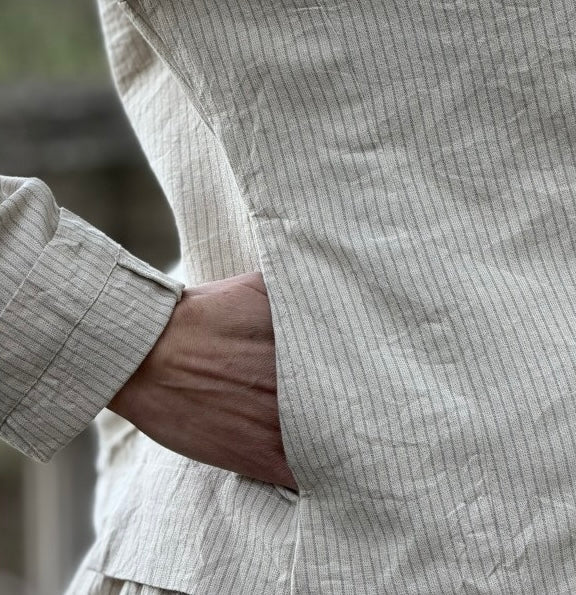 Les ours Aloe linen jacket Lin raye stripe SALE