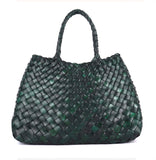 Rugged hide portafino small woven basket