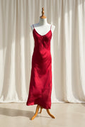 Otomo Marilyn Silk/linen slip long red