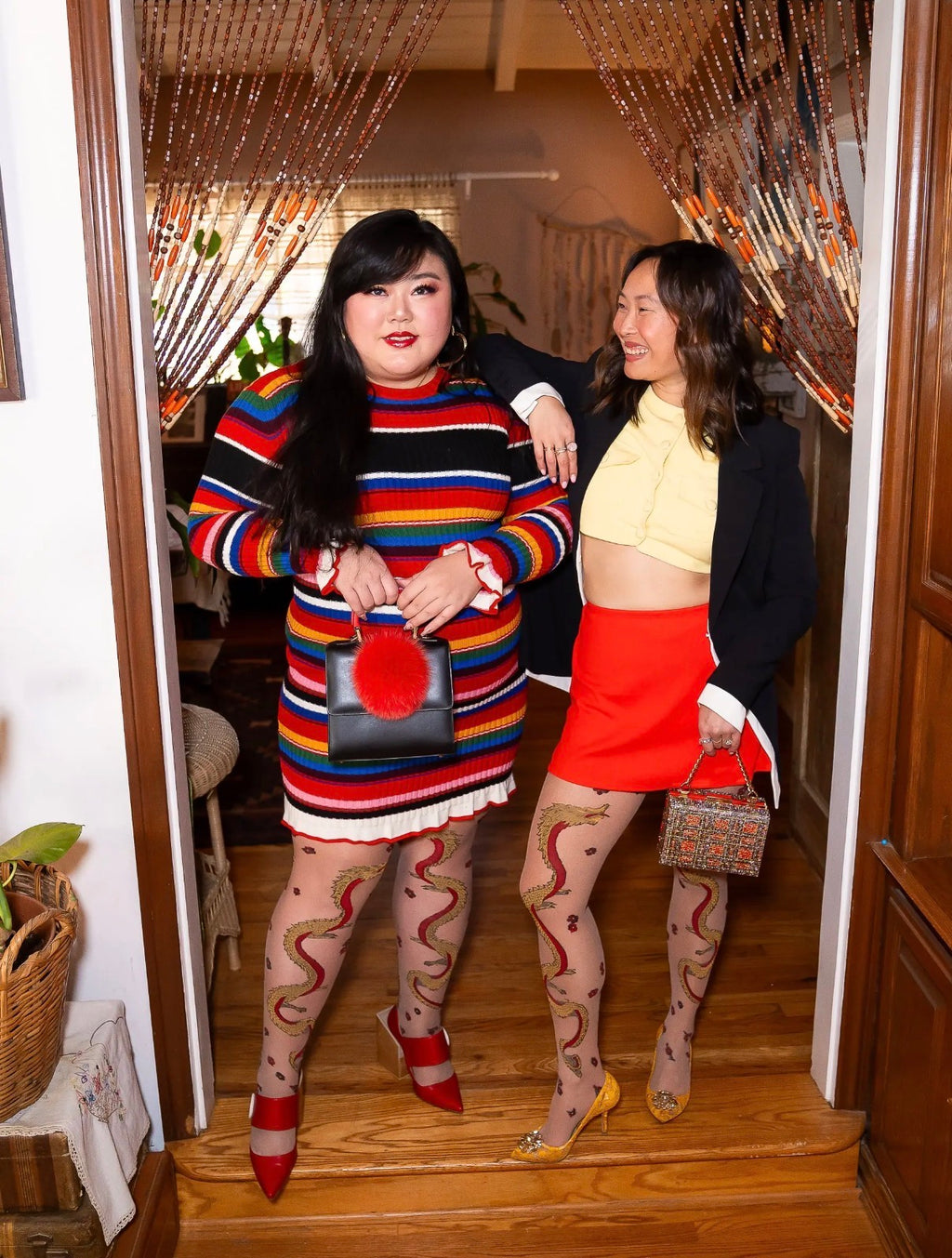 Year of the dragon sheer tights