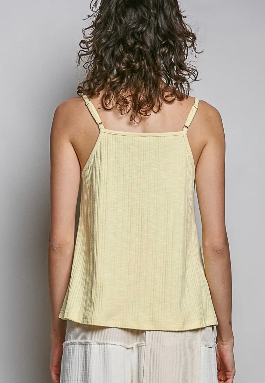 Cotton kelly tank Lemon yellow