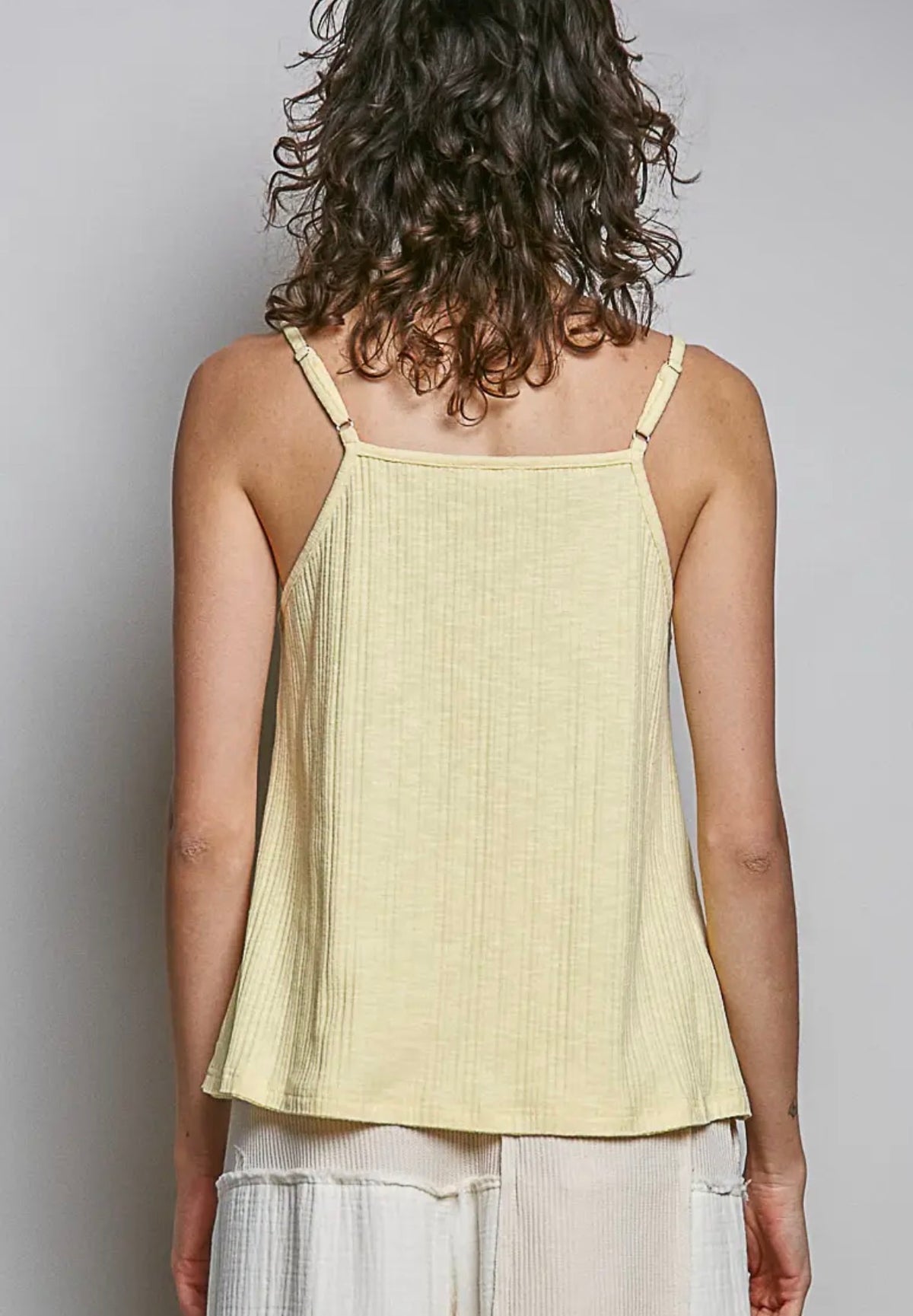 Cotton kelly tank Lemon yellow