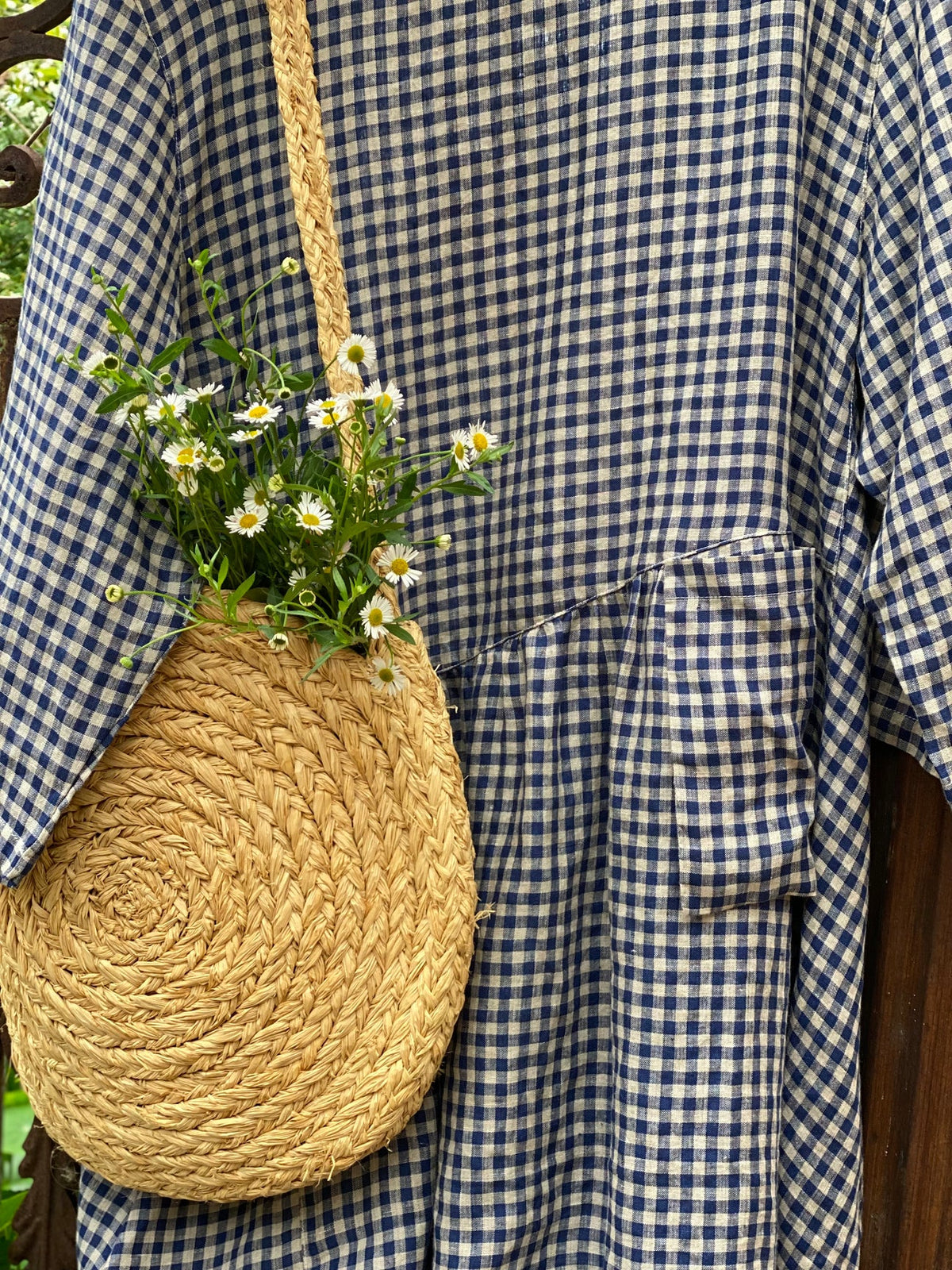 Miss roses sister violet Clarissa dress navy gingham