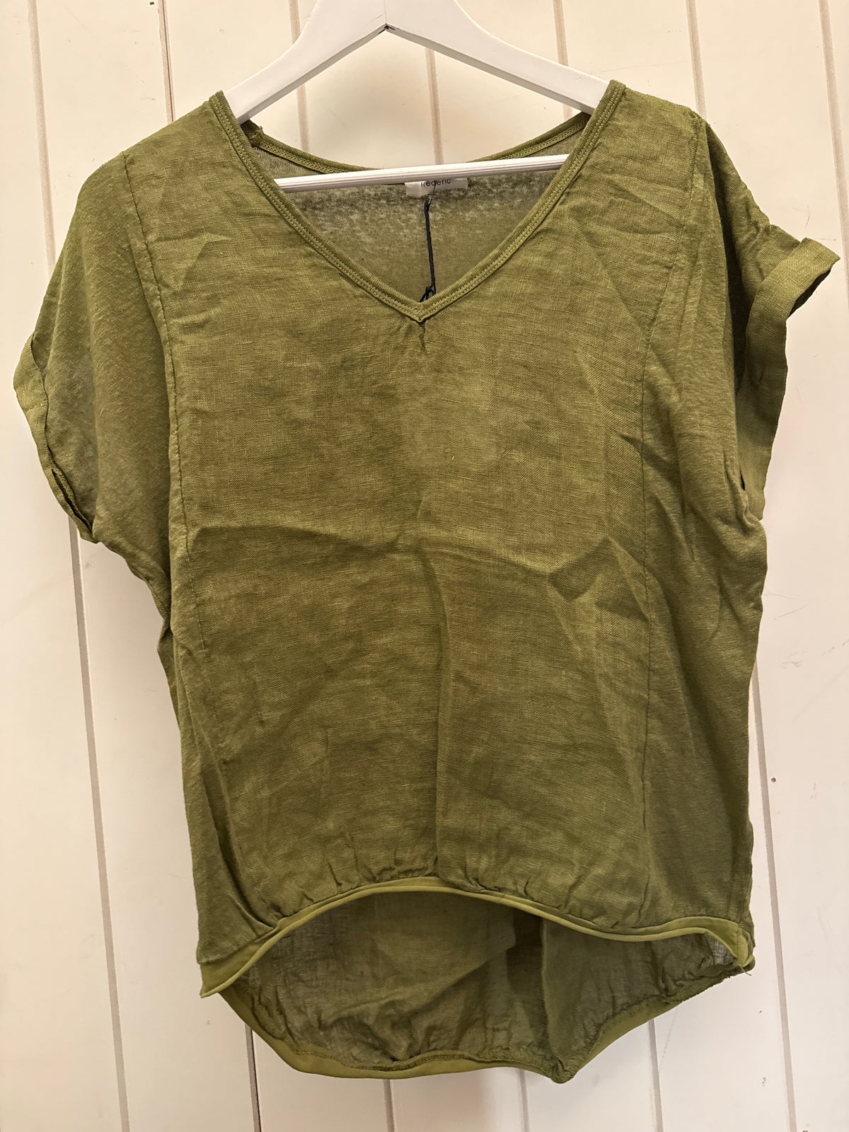 Frederic linen tees with elastic hem