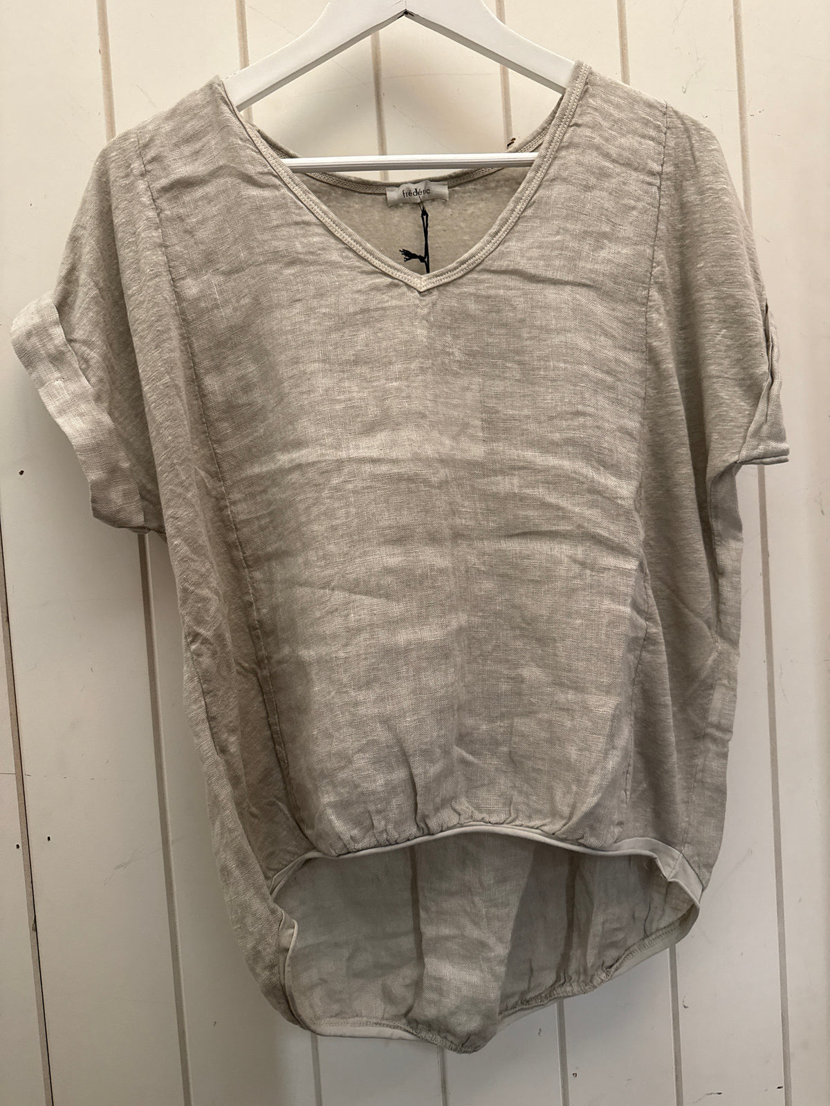 Frederic linen tees with elastic hem