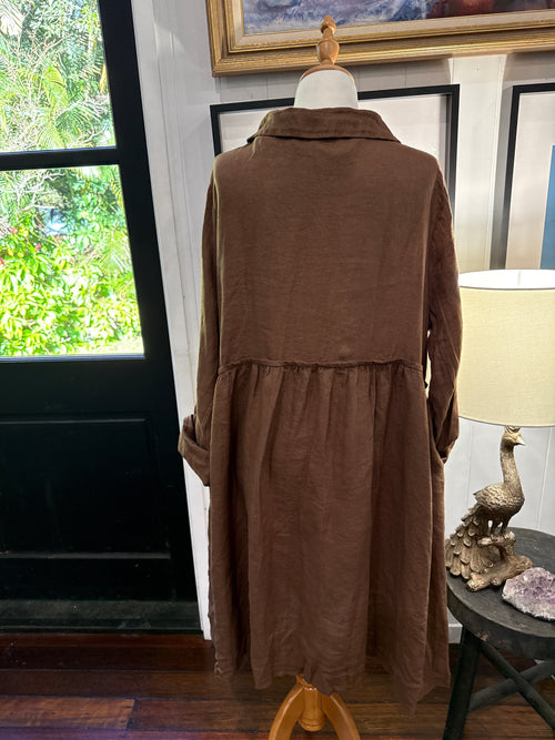 Montaigne button through coat with Peter Pan collar