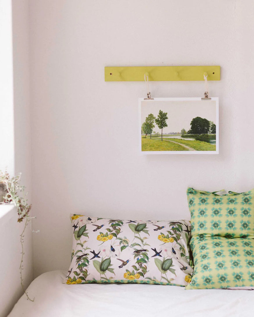 Lazybones pillowcase set hummingbird organic cotton