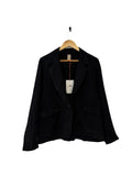 Montaigne Saint-Cloud Relaxed Fit Linen Blazer with Raw Seams