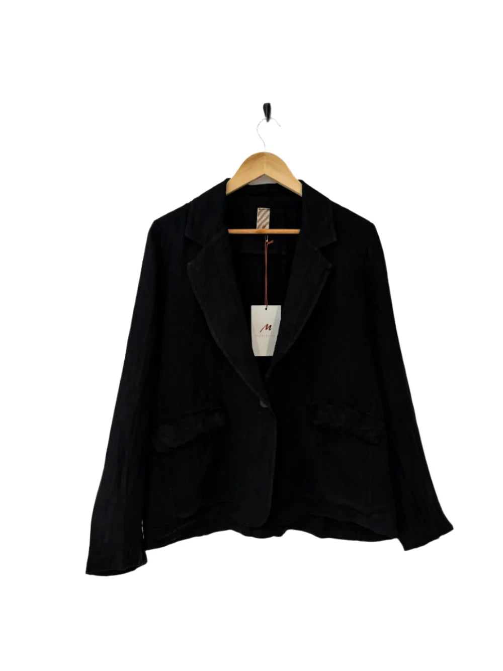 Montaigne Saint-Cloud Relaxed Fit Linen Blazer with Raw Seams