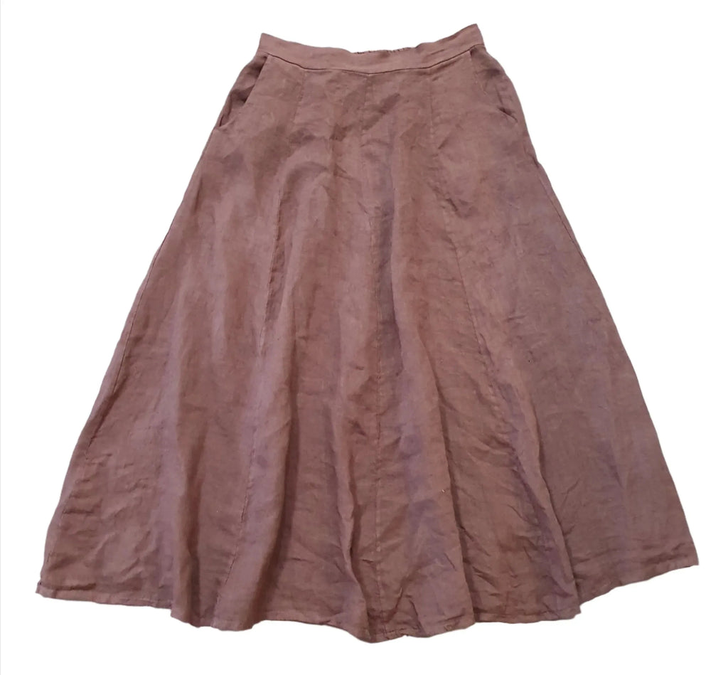  23G337 Frederic linen full length skirt with pockets peta - Stay Wild Collective  