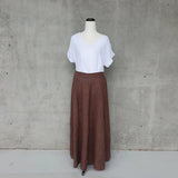  23G337 Frederic linen full length skirt with pockets peta - Stay Wild Collective  