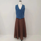  23G337 Frederic linen full length skirt with pockets peta - Stay Wild Collective  