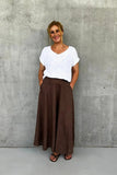  23G337 Frederic linen full length skirt with pockets peta - Stay Wild Collective  