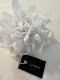 Eva Sunday Fabric Flower Brooch white