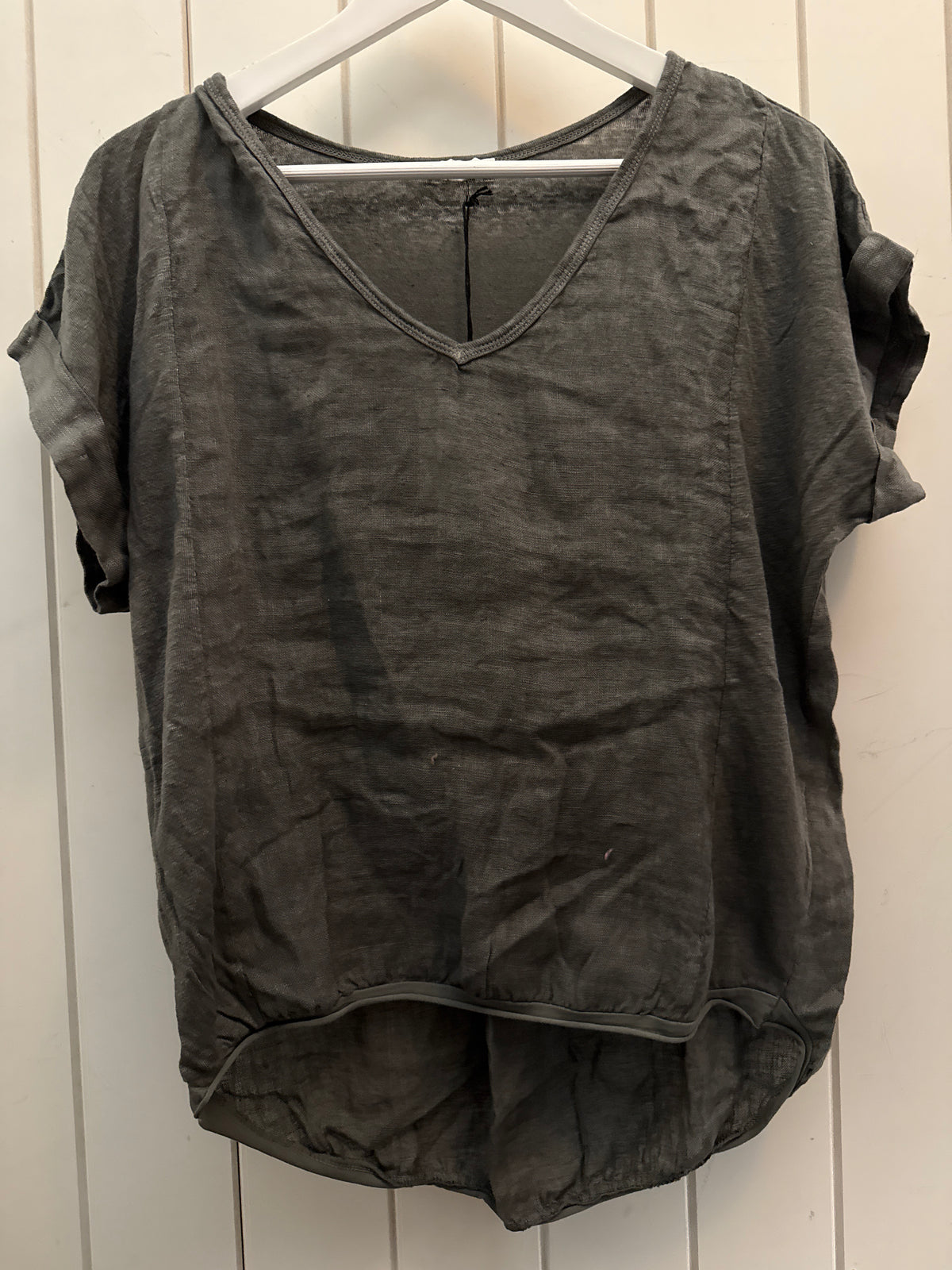 Frederic linen tees with elastic hem
