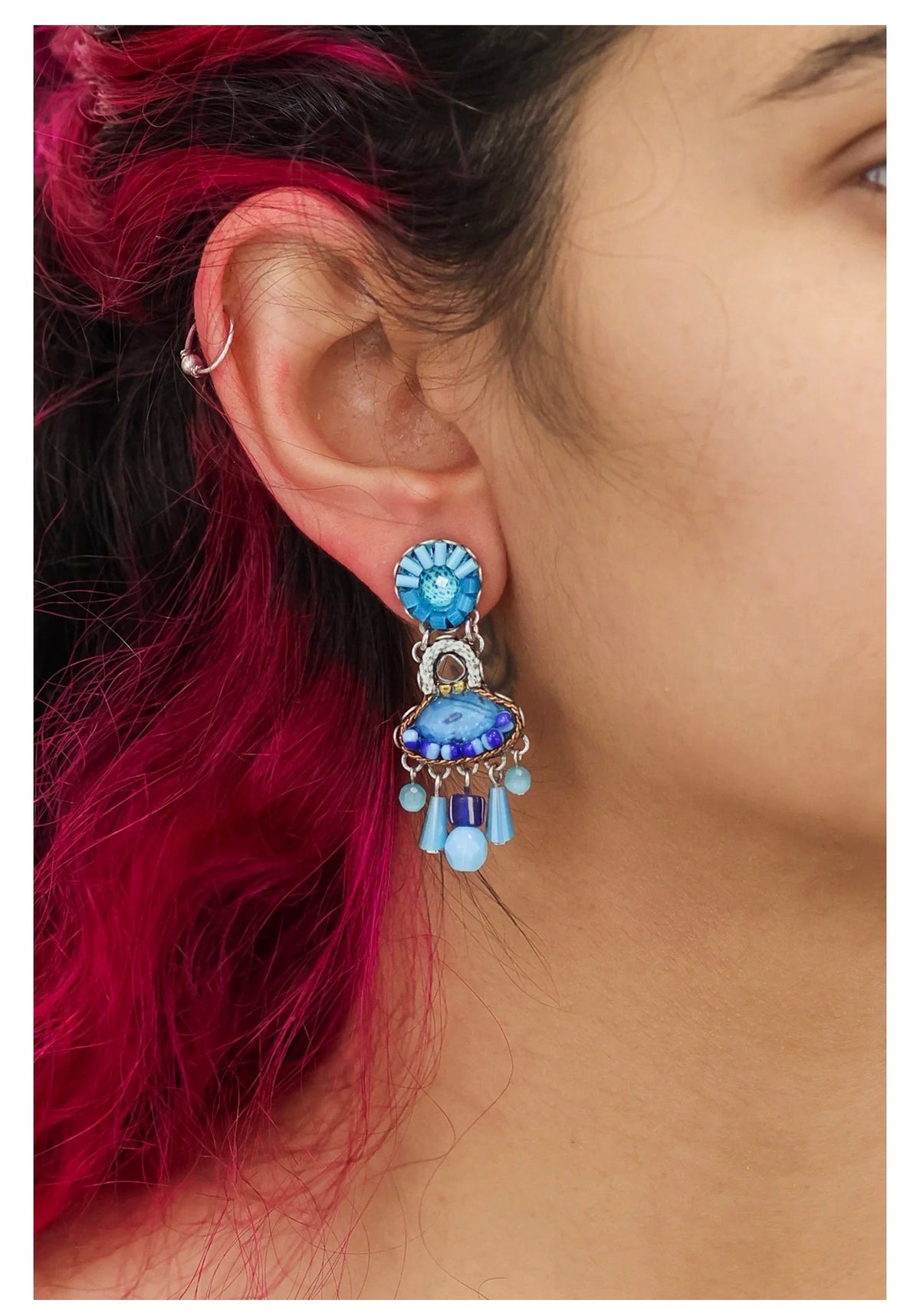 Ayala bar Blue Bayou Set, Blue Beaded Earrings, Horizon C2383