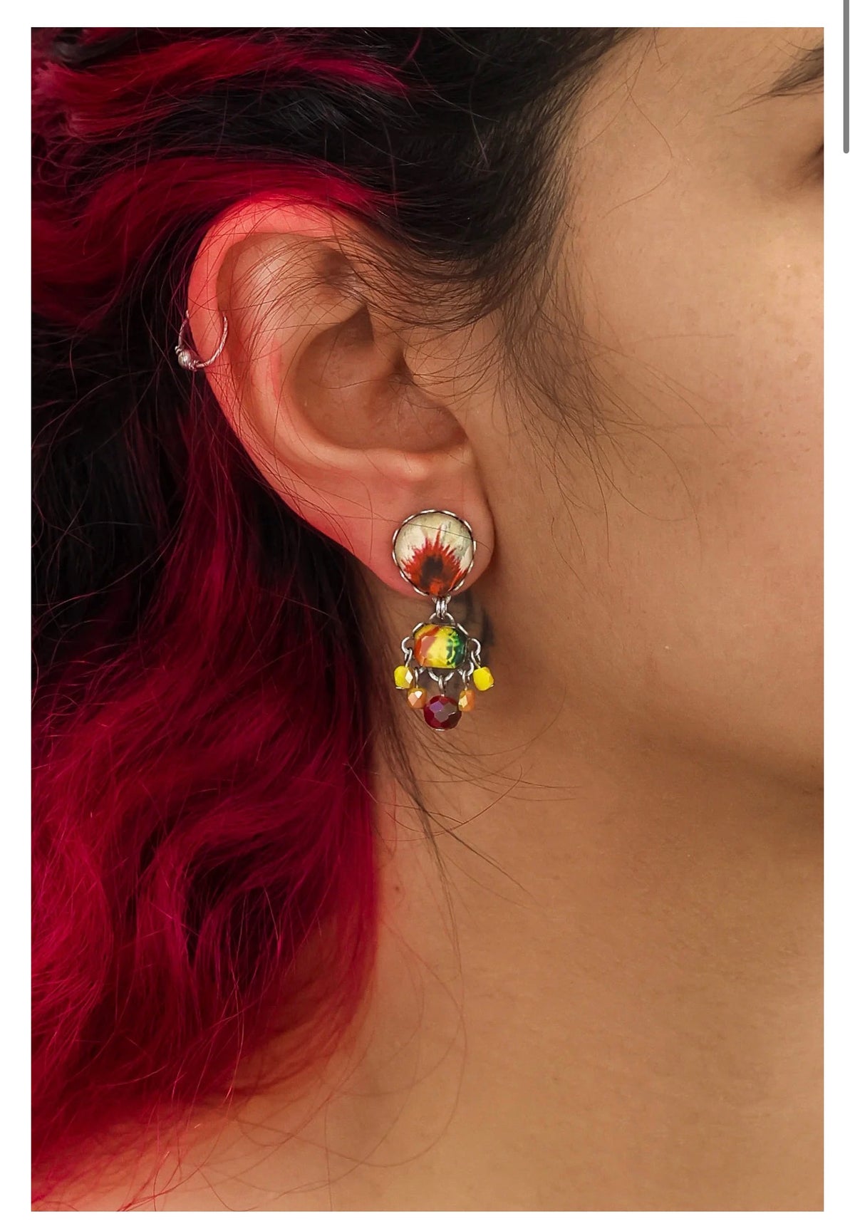 Ayala bar Sunflower Surprise Set, Small Colorful Glass Earrings, Bri R2425