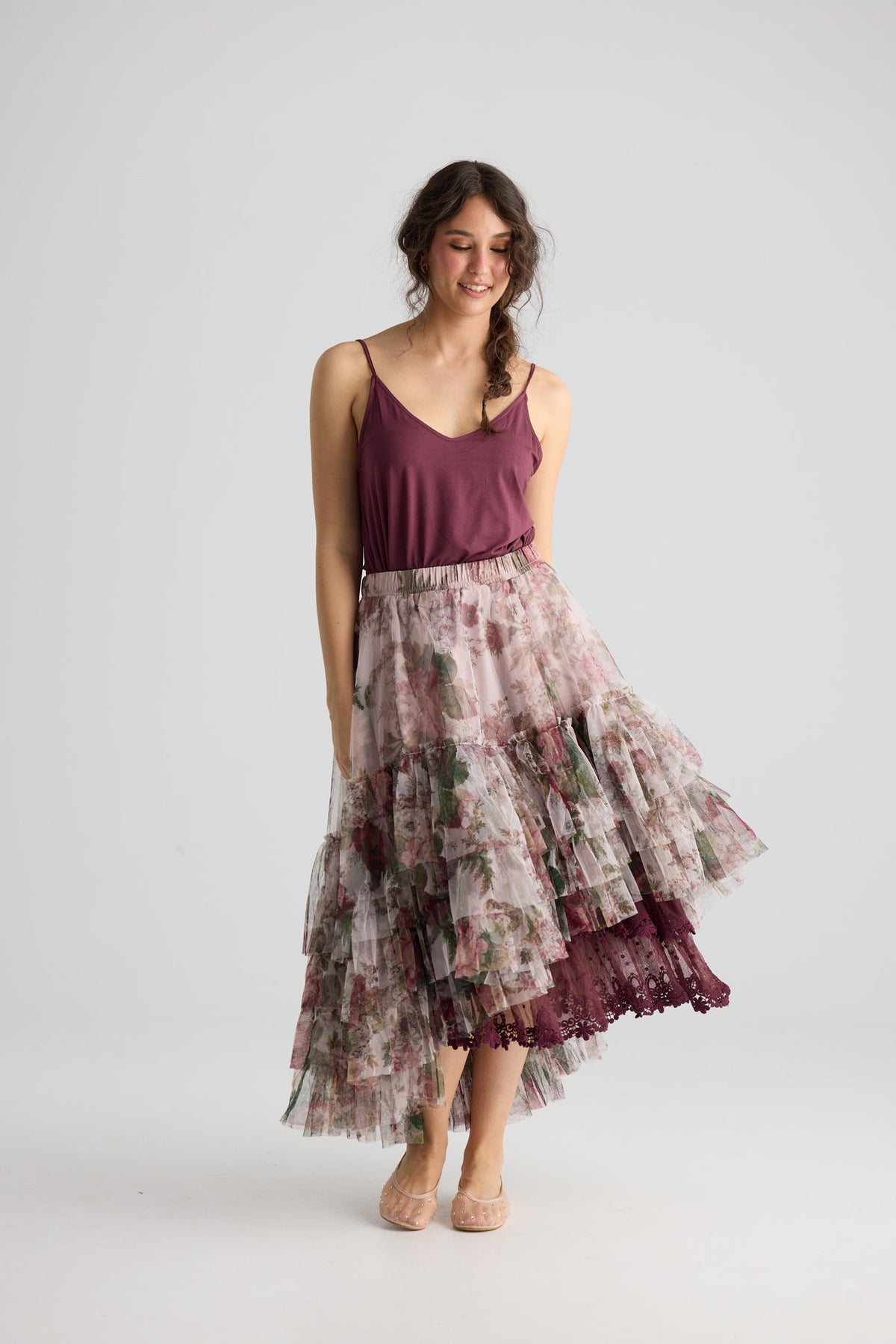 Miss roses sister violet ballerina tutu skirt wild pink rose