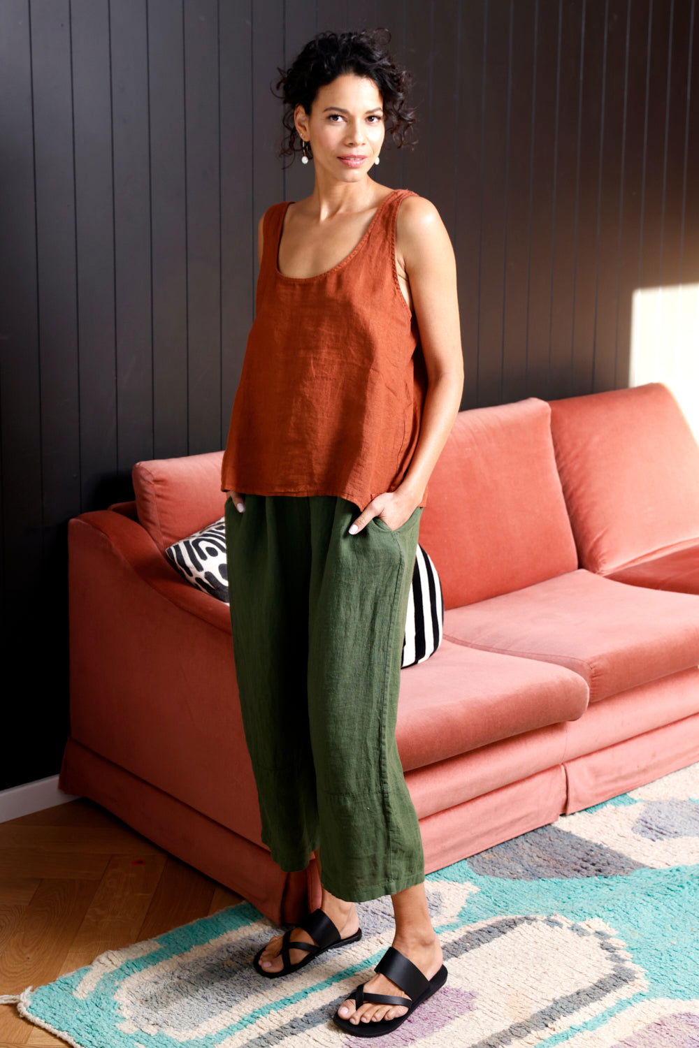 Montaigne Jolie linen tank