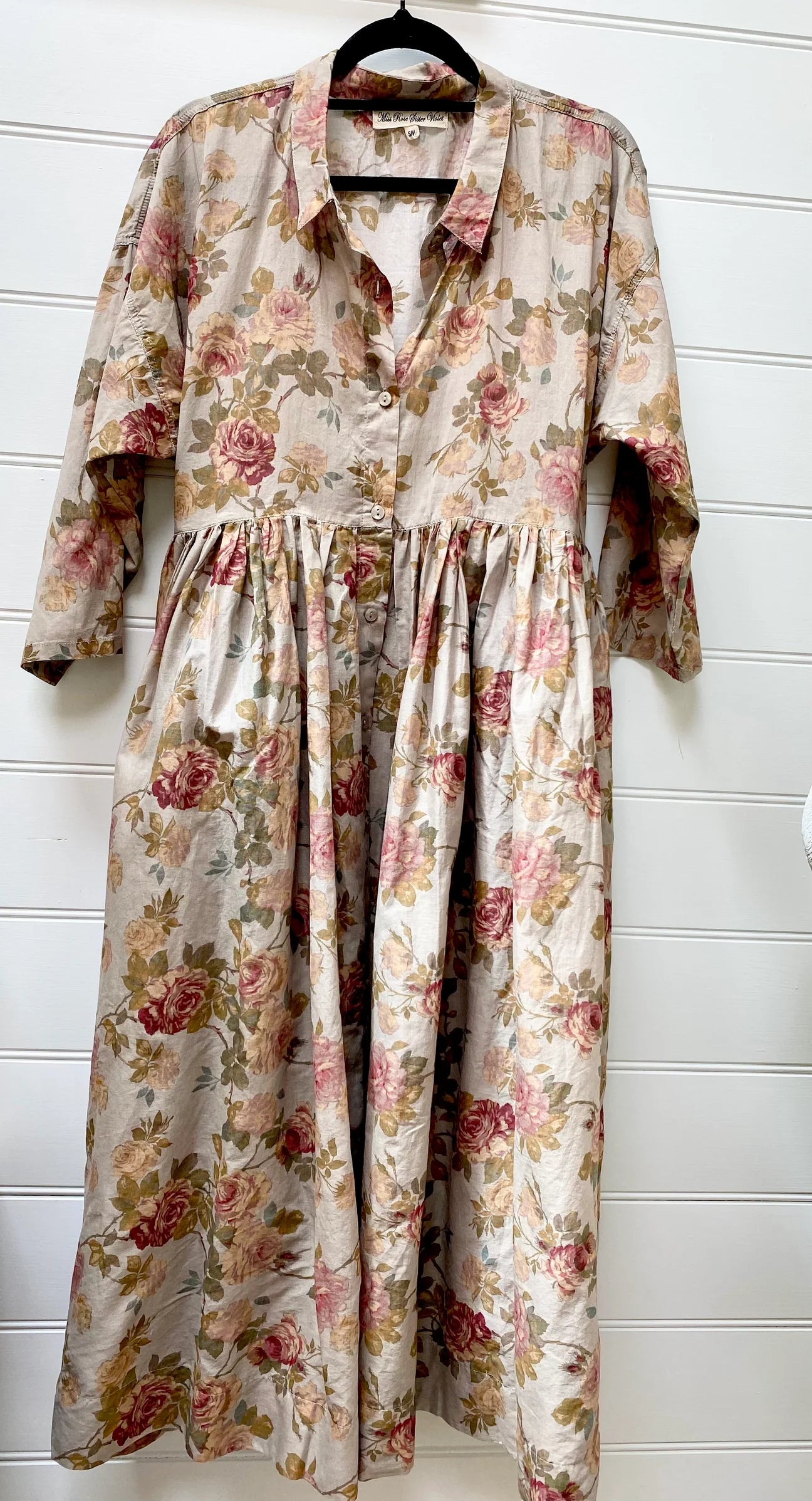 Miss rose sister violet meadowlark cotton dress blue rose
