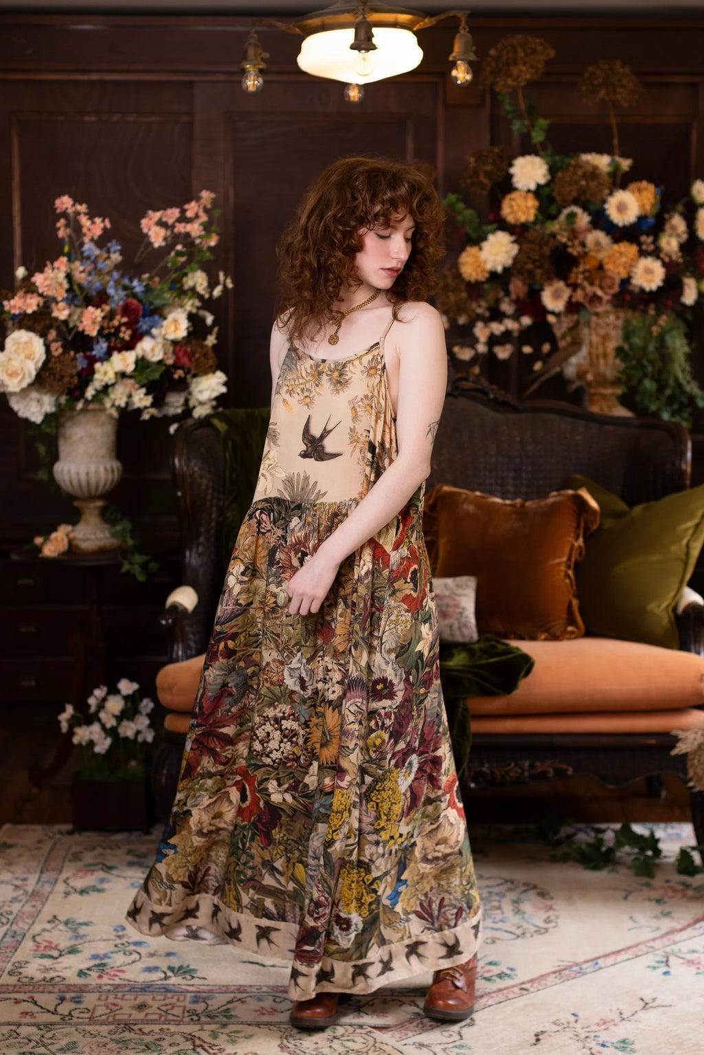 GOLDEN HOUR BOHÉME SLIP DRESS market of stars