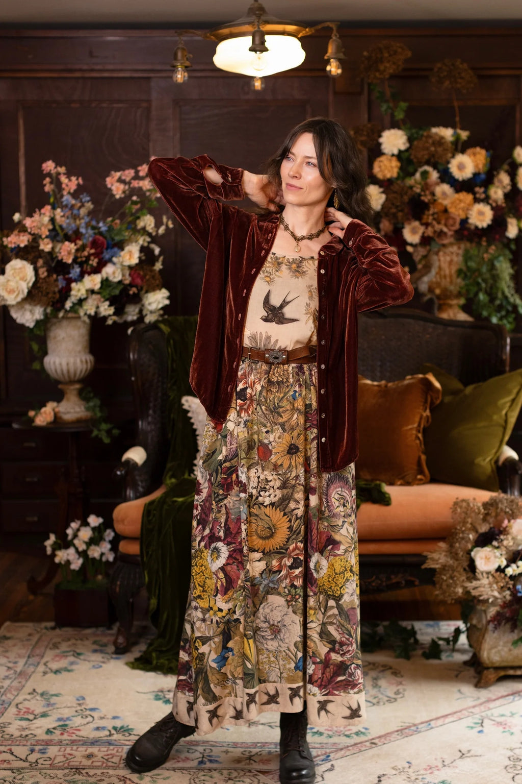 GOLDEN HOUR BOHÉME SLIP DRESS market of stars
