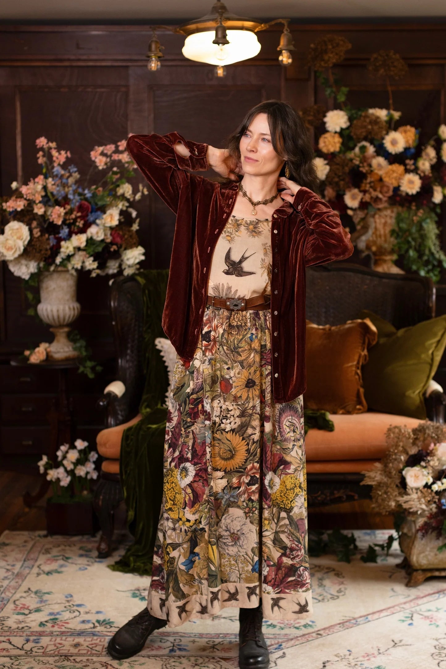 GOLDEN HOUR BOHÉME SLIP DRESS market of stars