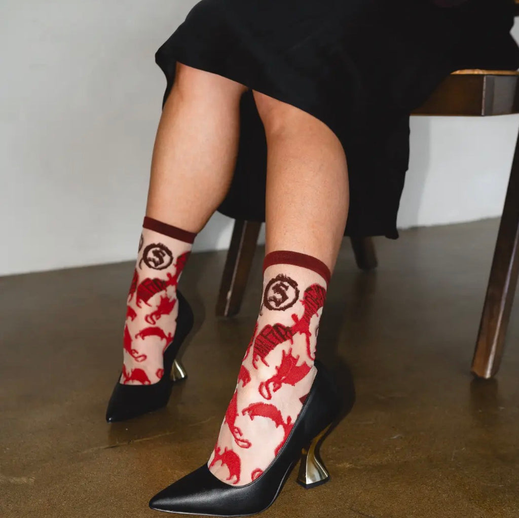 The hobbit Smaug  sheer crew socks