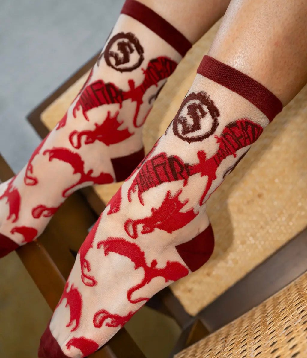 The hobbit Smaug  sheer crew socks