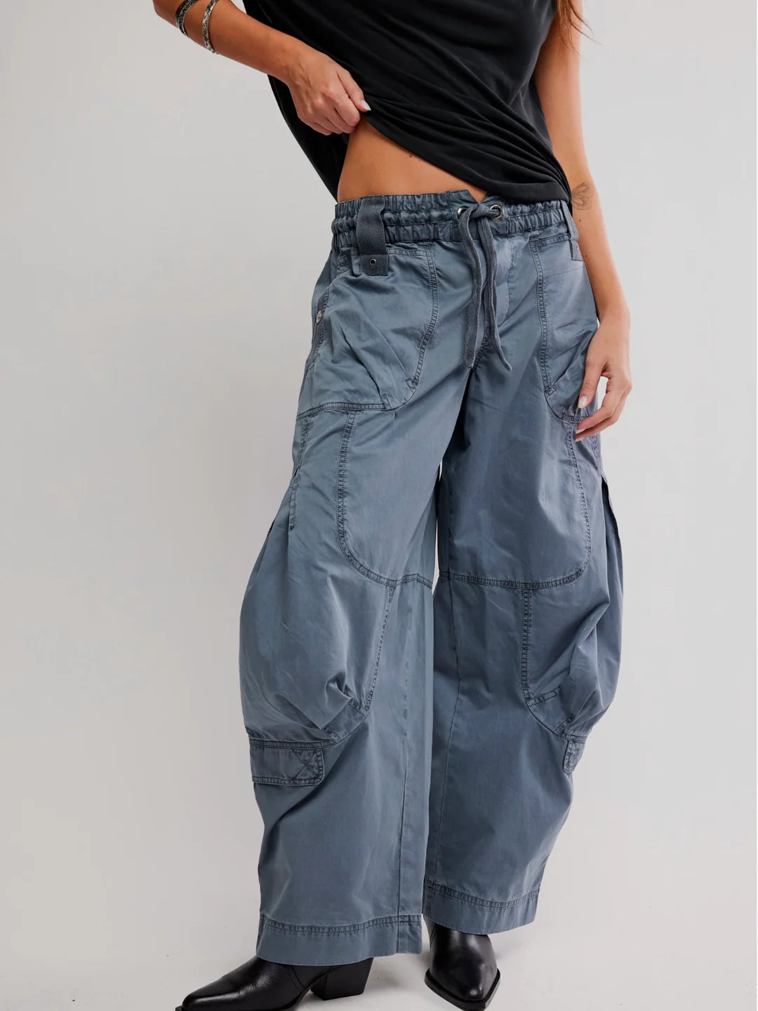 Free people onset parachute pants steel