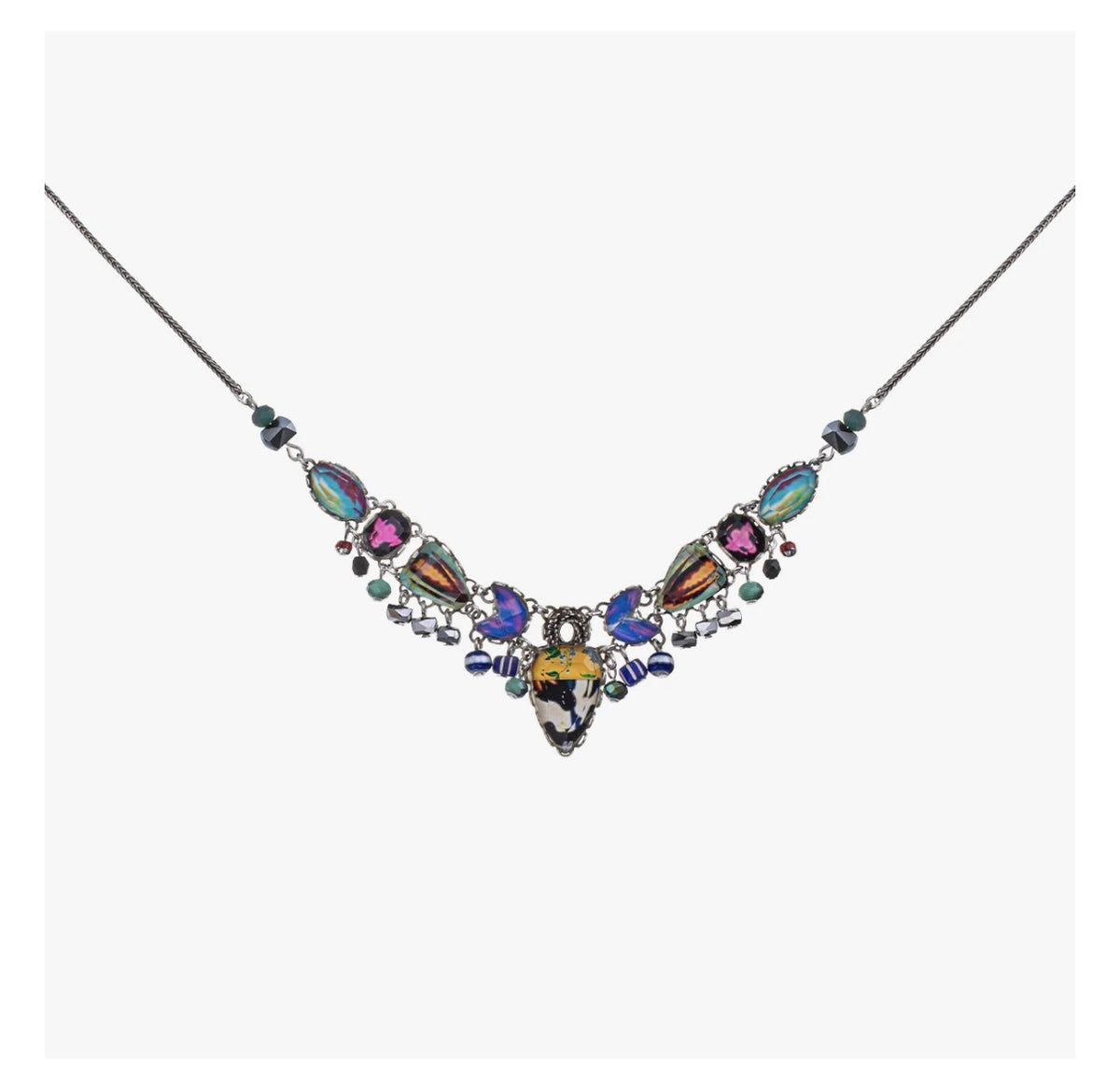 Ayala bar Candy Twist Set, Glass Necklace, Licorice R3640