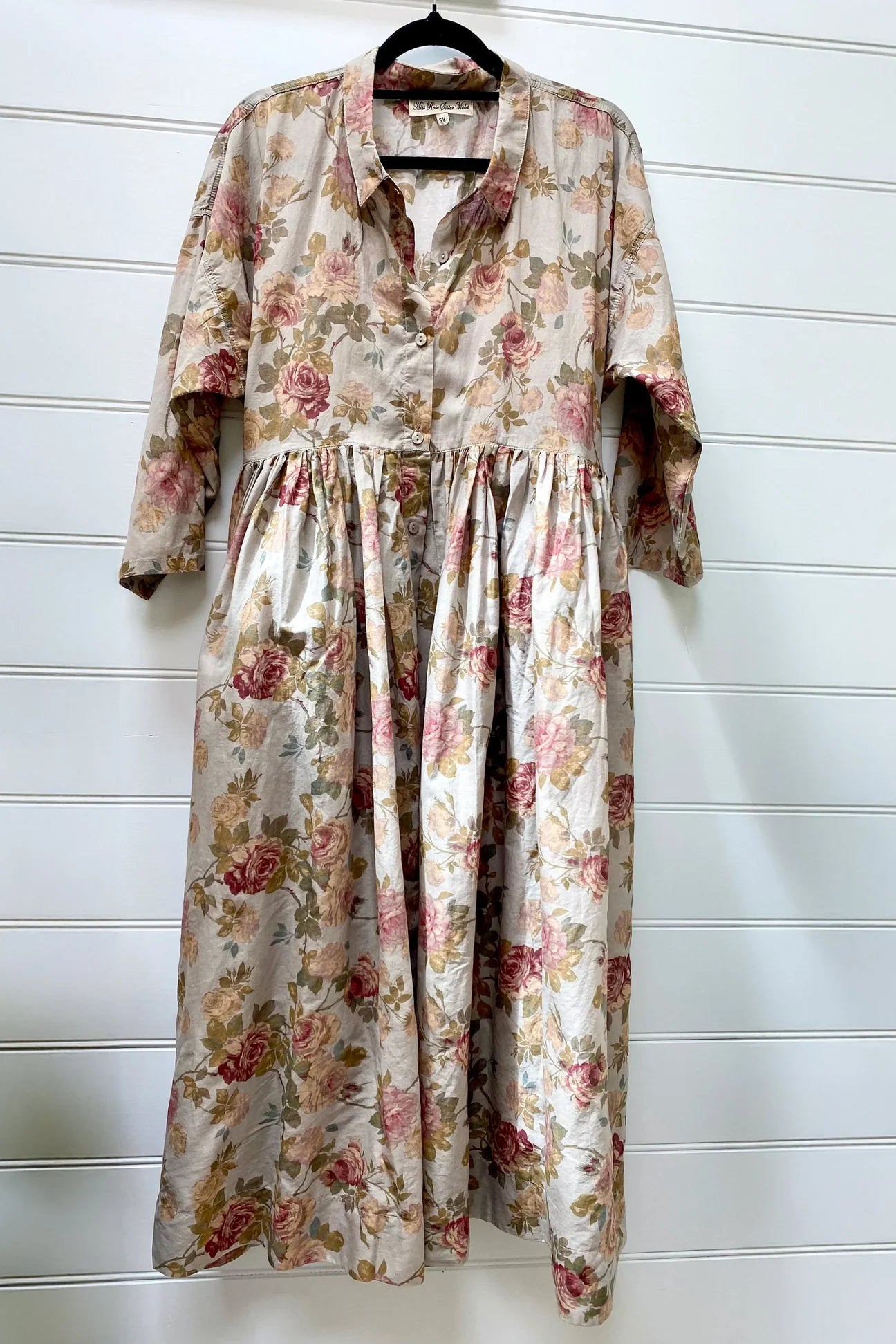 Miss rose sister violet meadowlark cotton dress blue rose