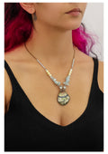 Ayala bar Neptune's Garden Set, Glass Long Necklace, Sea Plant R3642