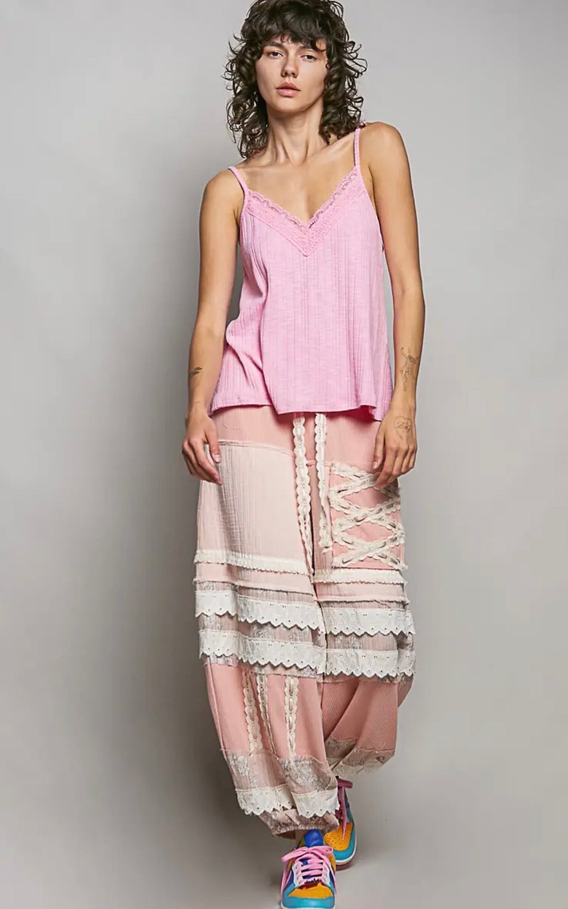 Cotton kelly tank candy pink
