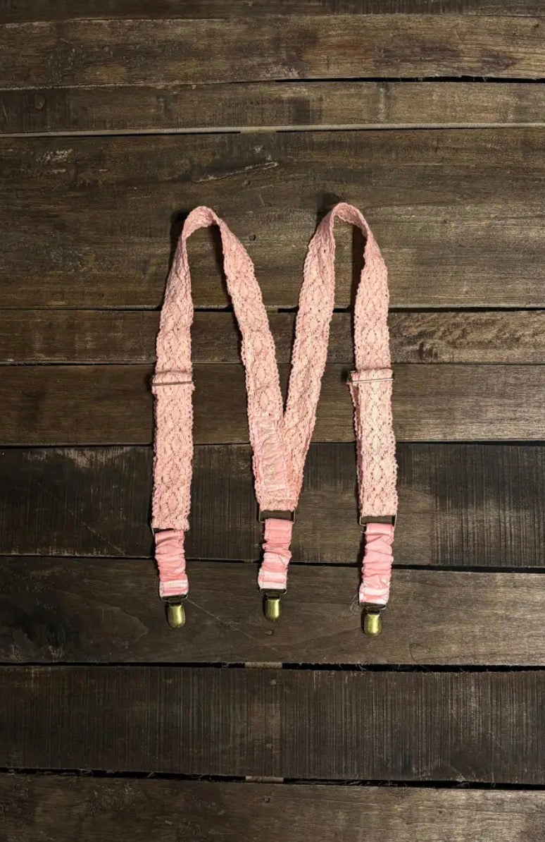 Jaded gypsy hand dyed lace suspenders