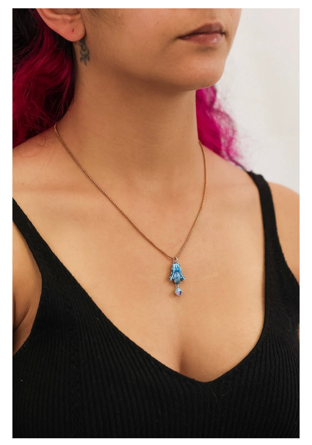 Ayala bar Blue Bayou Set, Blue Pendant Necklace, Cobalt C3627