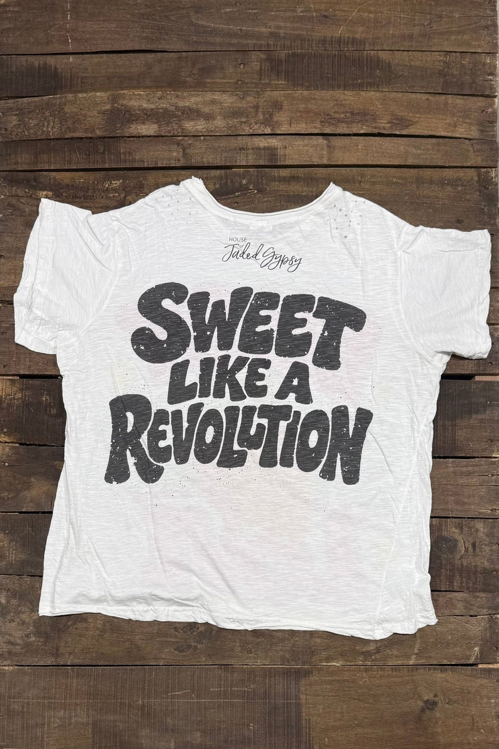 Worn and weathered tee berry sweet
